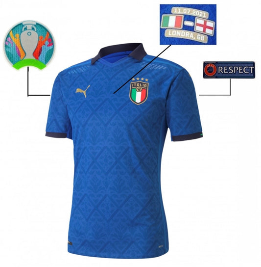 Italy National Team Euro Winner Authentic Player Home Jersey 2021 - Wembley