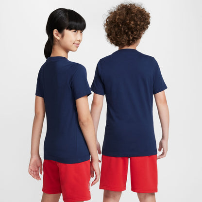 PSG Youth Blue Logo T-shirt 2024/25