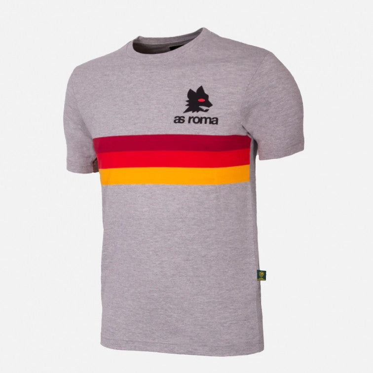 AS Roma Retro Stripes T-shirt - grey