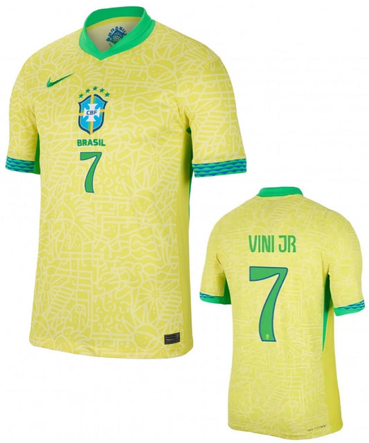 Brazil National Team Vini Jr Home Jersey 2024/25