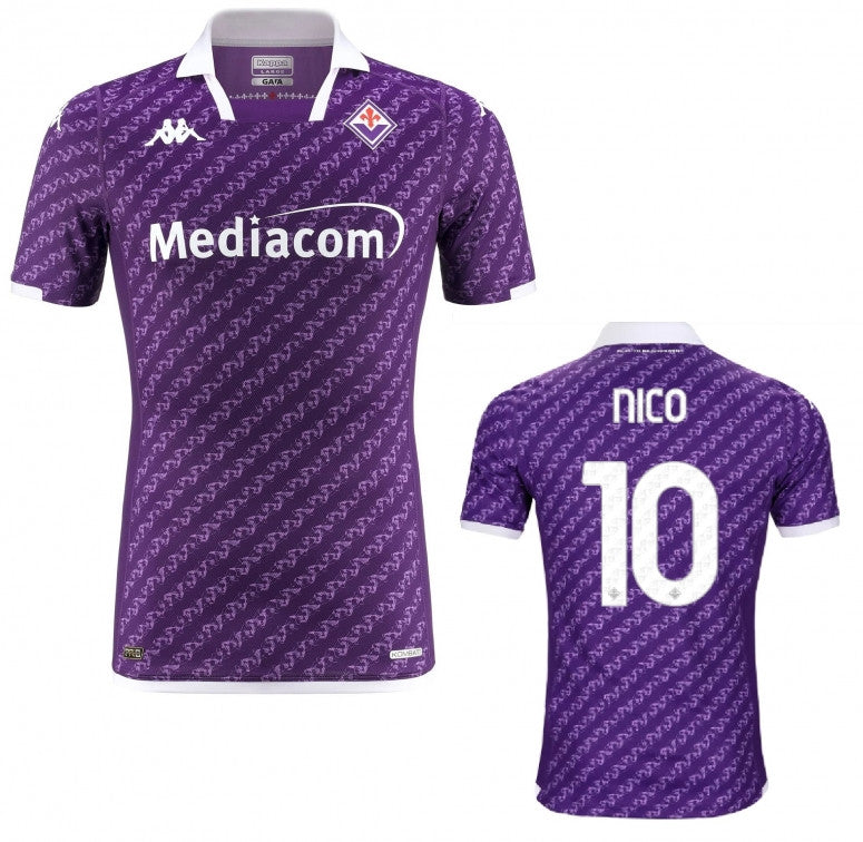 ACF Fiorentina Home Authentic Player Nico Gonzalez Jersey 2023/24