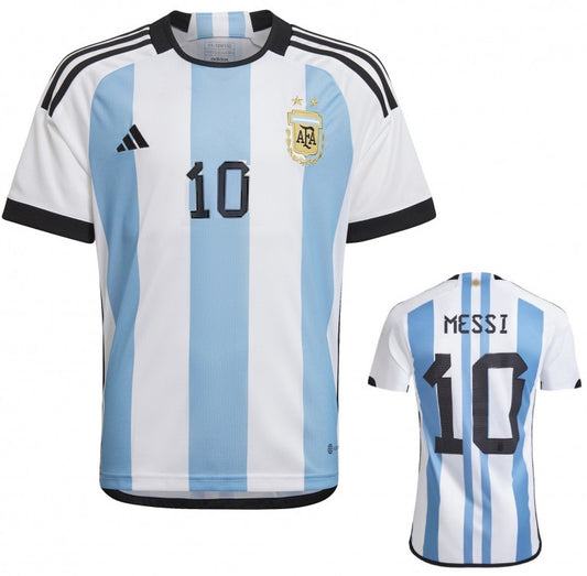 Argentina National Team 2 Stars Messi Home Jersey 2022