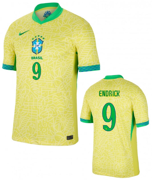 Brazil National Team Youth Endrick Home Jersey 2024/25