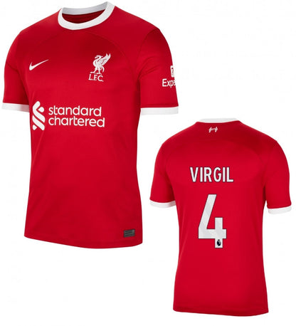 Liverpool FC Virgil Van Dijk Home Jersey 2023/24