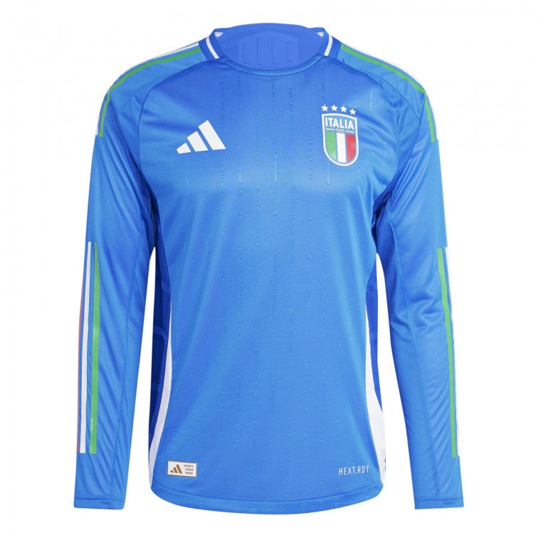 Italy National Team Authentic Player Home Long Sleeves Jersey 2024/25