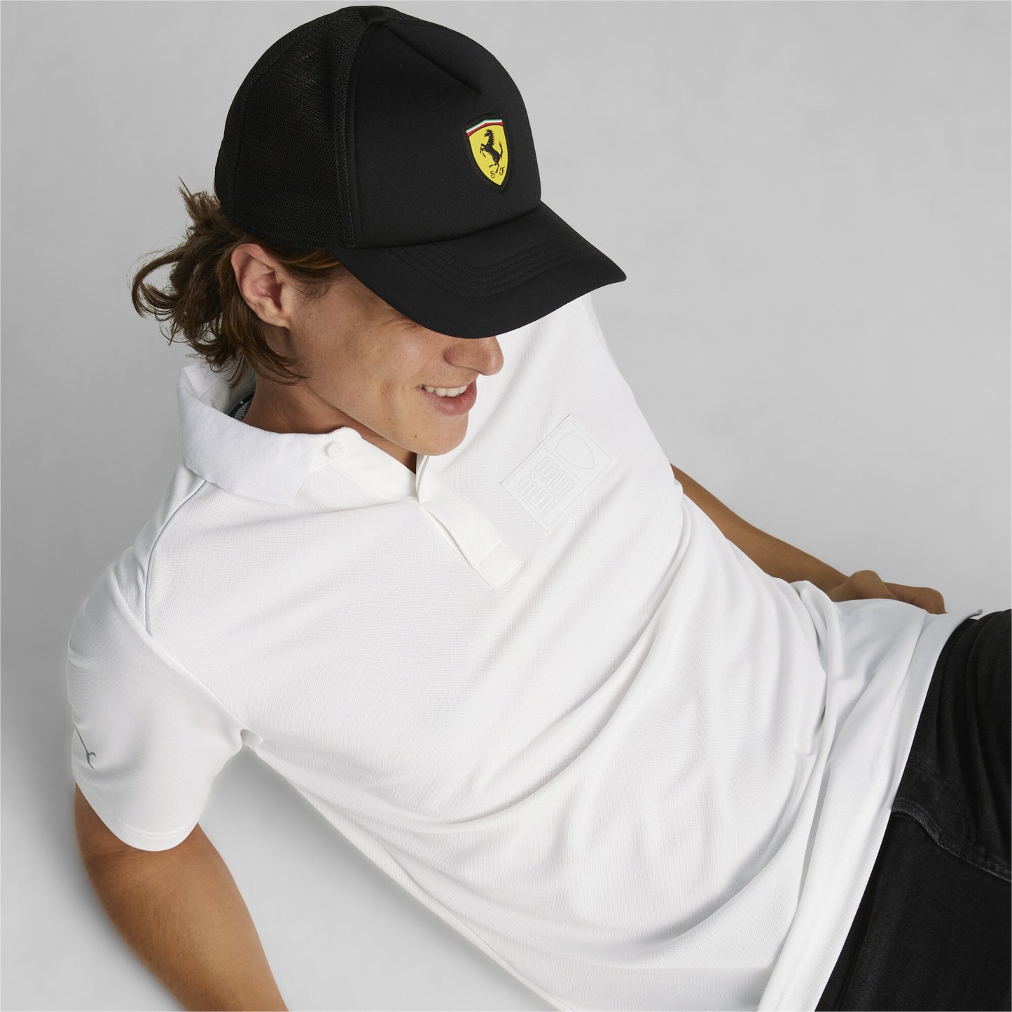 Ferrari Race Trucker Cap Black