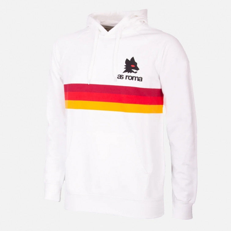 AS Roma Retro Stripes Hoodie - white