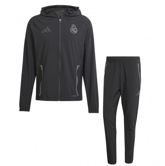 Real Madrid Microfiber Tracksuit 2024/25 - black